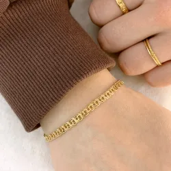 BNH Bismark-Armband aus 8 Karat Gold 21,0 cm x 3,5 mm