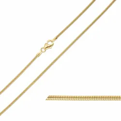 Bnh schlangenhalskette aus 14 karat gold 42 cm x 1,2 mm