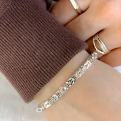 Königarmband aus Silber 23 cm x 4,8 mm