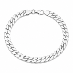 BNH Panzerarmband aus Silber 21 cm x 6,6 mm