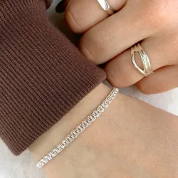 BNH Bismark-Armband aus Silber 21,0 cm x 3,5 mm