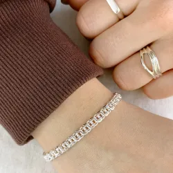 BNH Bismark-Armband aus Silber 14,0 cm x 5,0 mm