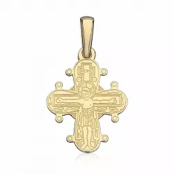 13 x 15 mm Dagmar-Kreuz mit Vater Unser aus 14 Karat Gold