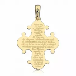 21 x 25 mm Dagmar-Kreuz mit Vater Unser aus 14 Karat Gold