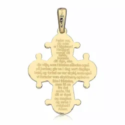 21 x 25 mm Dagmar-Kreuz mit Vater Unser aus 14 Karat Gold - Amoré