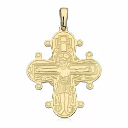 25 x 30 mm Dagmar-Kreuz mit Vater Unser aus 14 Karat Gold - Amoré