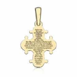13 x 15 mm Dagmar-Kreuz mit Vater Unser aus 8 Karat Gold - Amoré