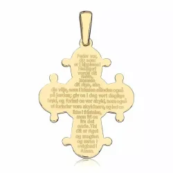 21 x 25 mm Dagmar-Kreuz mit Vater Unser aus 8 Karat Gold - Amoré