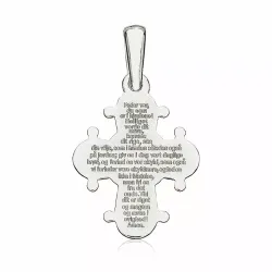13 x 15 mm Dagmar-Kreuz mit Vater Unser aus Silber - Amoré