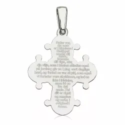 17 x 20 mm Dagmar-Kreuz mit Vater Unser aus Silber - Amoré