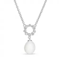 Perle Halskette mit Anhänger aus Silber