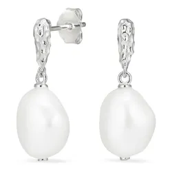 9 - 10 mm Perle Ohrringe in Silber