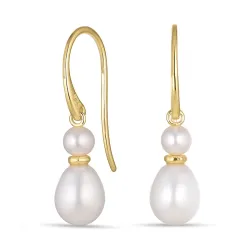 7-7,5 mm Perle Ohrringe in vergoldetem Sterlingsilber
