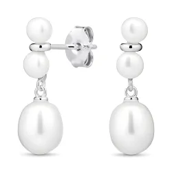 6-6,5 mm Perle Ohrringe in Silber