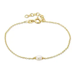 Perle Armband aus vergoldetem Sterlingsilber