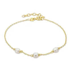 Perle Armband aus vergoldetem Sterlingsilber