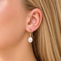 Perle Ohrringe in vergoldetem Silber