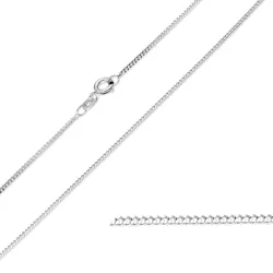 BNH Panzerhalskette aus 14 Karat Weißgold 42 cm x 1,3 mm