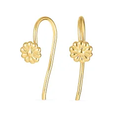 Blumen Ohrhaken in vergoldetem Silber - Mix & Match