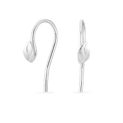 Blatt Ohrhaken in Silber