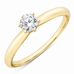 0,30 ct lab grown Diamant Solitärring in 9 Karat Gold 0,30 ct