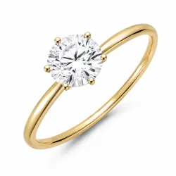 0,50 ct lab grown Diamant Solitärring in 9 Karat Gold 0,50 ct