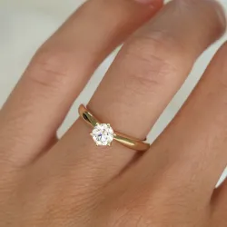0,50 ct lab grown Diamant Solitärring in 9 Karat Gold 0,50 ct