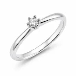 lab grown Diamant Solitärring aus Silber