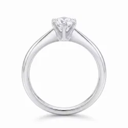 lab grown Diamant Solitärring aus Silber