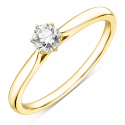 0,50 ct lab grown Diamant Solitärring in 9 Karat Gold 0,50 ct