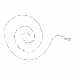 Ankerhalskette aus rhodiniertem silber 45 plus 3cm x 1,4 mm