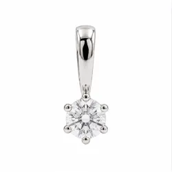 0,10 ct lab grown Diamant Solitäranhänger aus Silber