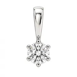 0,10 ct lab grown Diamant Solitäranhänger aus Silber