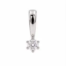 0,05 ct lab grown Diamant Solitäranhänger aus Silber