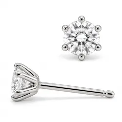 2 x 0,10 ct Solitärohrstecker in Silber mit lab grown Diamant (HPHT) 