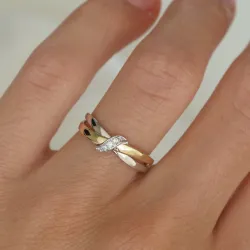 lab grown Diamant Ring in 9 Karat Gold- und Weißgold 0,03 ct