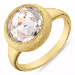 Runder Ring aus vergoldetem Sterlingsilber