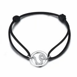 Löwe Armband aus Leder und Anhänger aus Silber