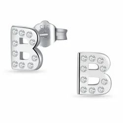 buchstab b Ohrstecker in Silber - My Letter