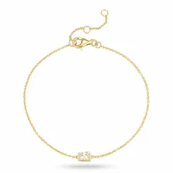 buchstab b Zirkon Armband aus vergoldetem Sterlingsilber - My Letter