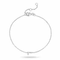 buchstab l Zirkon Armband aus Silber - My Letter