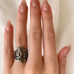 Fingerringe: Ring aus schwarzes rhodiniertes Silber