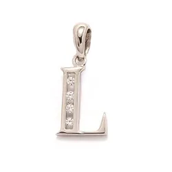 Buchstab l Anhänger aus Silber