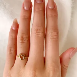 Herz Ring aus vergoldetem Sterlingsilber