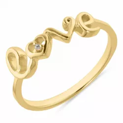 Love Ring aus vergoldetem Sterlingsilber
