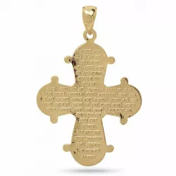 19 x 30 mm Dagmar-Kreuz mit Vater Unser aus 14 Karat Gold