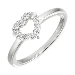 Herz Zirkon Ring aus Silber