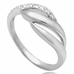 Elegant weißem Zirkon Ring aus Silber