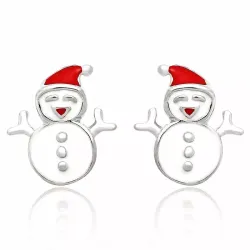 bezaubernder Schneemann Ohrstecker in Silber - Little Ones