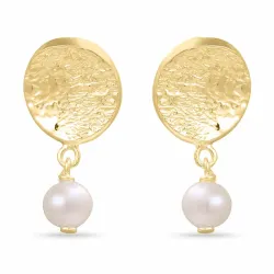 Perle Ohrringe in vergoldetem Silber